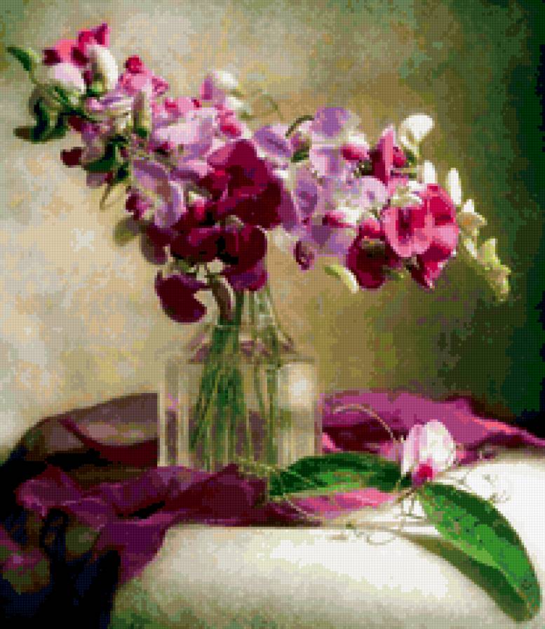 орхидея - букет, романтика, природа, цветы - предпросмотр