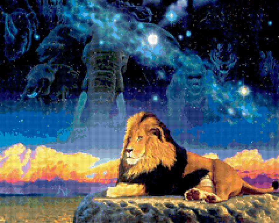 фауна - картина, львы, животные, фауна, природа - предпросмотр