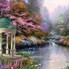 Схема вышивки «пейзаж»