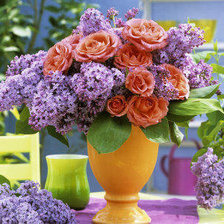 Схема вышивки «розы и сирень»