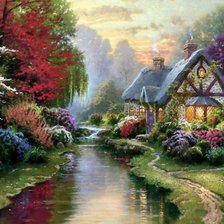 Схема вышивки «пейзаж»