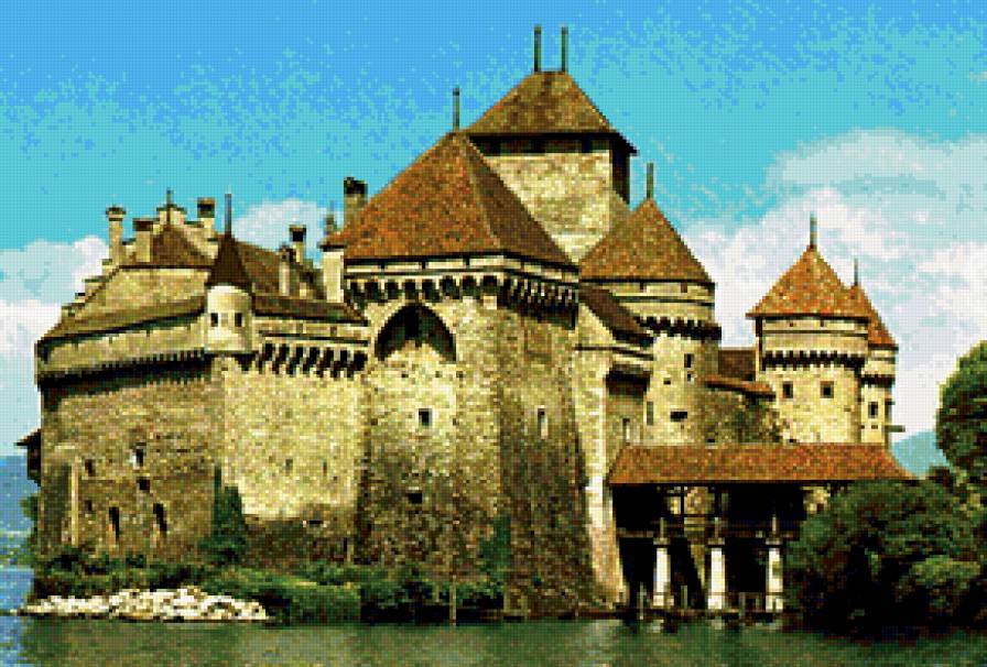 замки мира - крепость, замок, на воде, дворцы, мост, дворец, особняк - предпросмотр