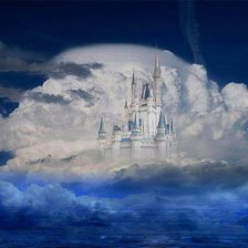 Схема вышивки «замок в облаках»