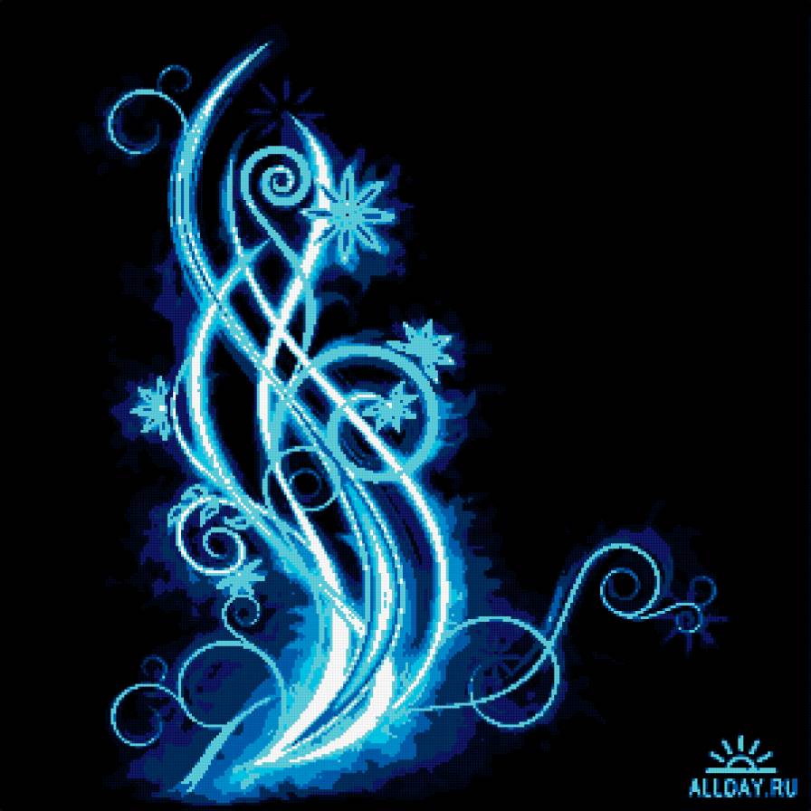 огненный цветок 2 - букет, природа, цветы, орнаменты, узоры - предпросмотр