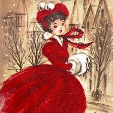 Схема вышивки «Рождественская открытка»