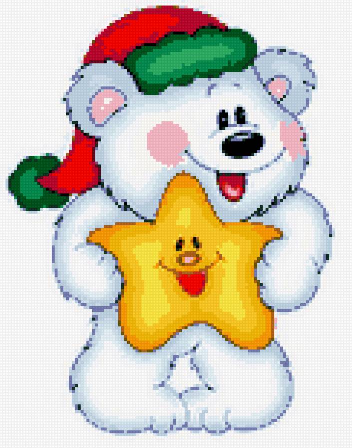 медвежонок - дети, рождество, медвежонок, звезда, медвежата, медведи, игрушки - предпросмотр