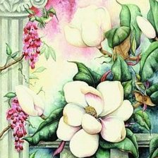 Схема вышивки «магнолия»