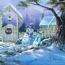 Схема вышивки «зима»