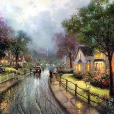 Схема вышивки «Праздник Света от Томаса Кинкейда (Thomas Kinkade)»
