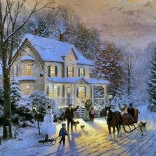 Схема вышивки «Праздник Света от Томаса Кинкейда (Thomas Kinkade)»