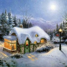 Схема вышивки «Праздник Света от Томаса Кинкейда (Thomas Kinkade)»