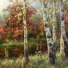 Схема вышивки «березки»