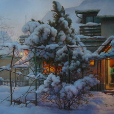 Схема вышивки «домик»