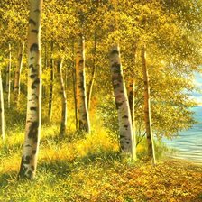 Схема вышивки «березовая роща»