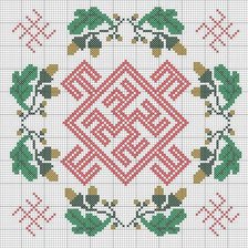 Схема вышивки «подушка оберег»