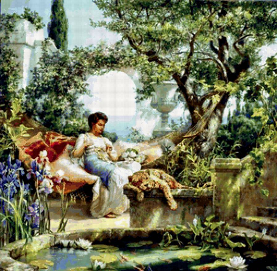 Сатаров - тигр, одиночество, картина, девушка, животные, любовь, красота - предпросмотр