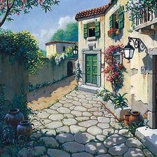 Схема вышивки «старый город»