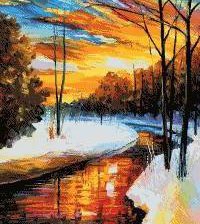 Схема вышивки «пейзаж»