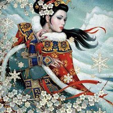 Схема вышивки «восточная красавица»