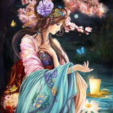 Схема вышивки «восточная красавица»