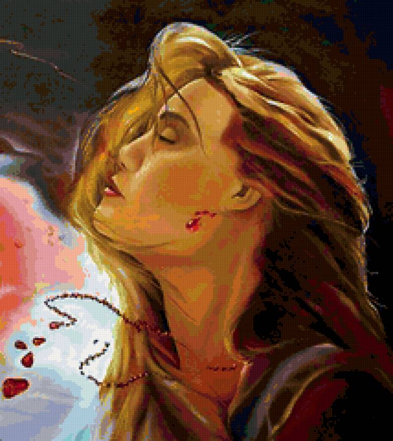 девушка - одиночество, любовь, картина, красота, девушка - предпросмотр