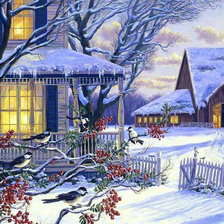 Схема вышивки «синицы»