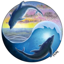 Схема вышивки «дельфины»