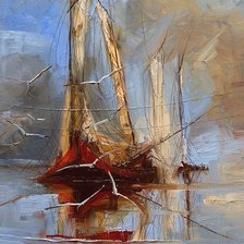 Схема вышивки «Парусник»