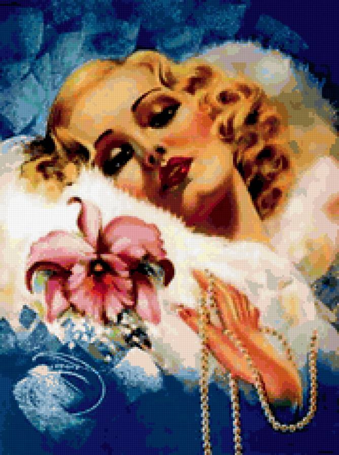 ретро - картина, любовь, девушка, красота, одиночество - предпросмотр