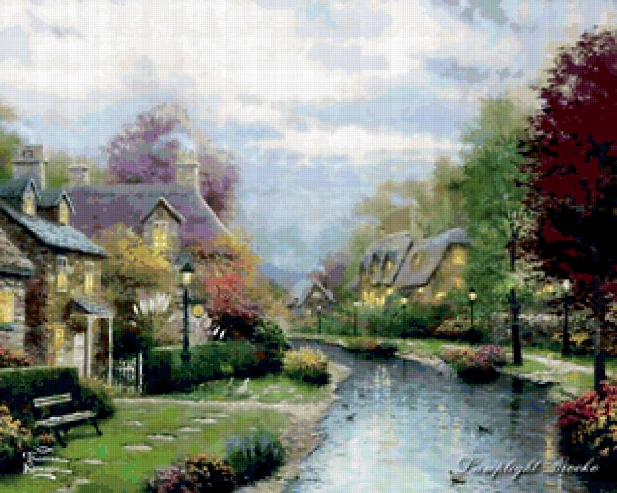 Праздник Света от Томаса Кинкейда (Thomas Kinkade) - природа - предпросмотр