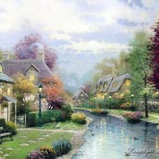 Схема вышивки «Праздник Света от Томаса Кинкейда (Thomas Kinkade)»