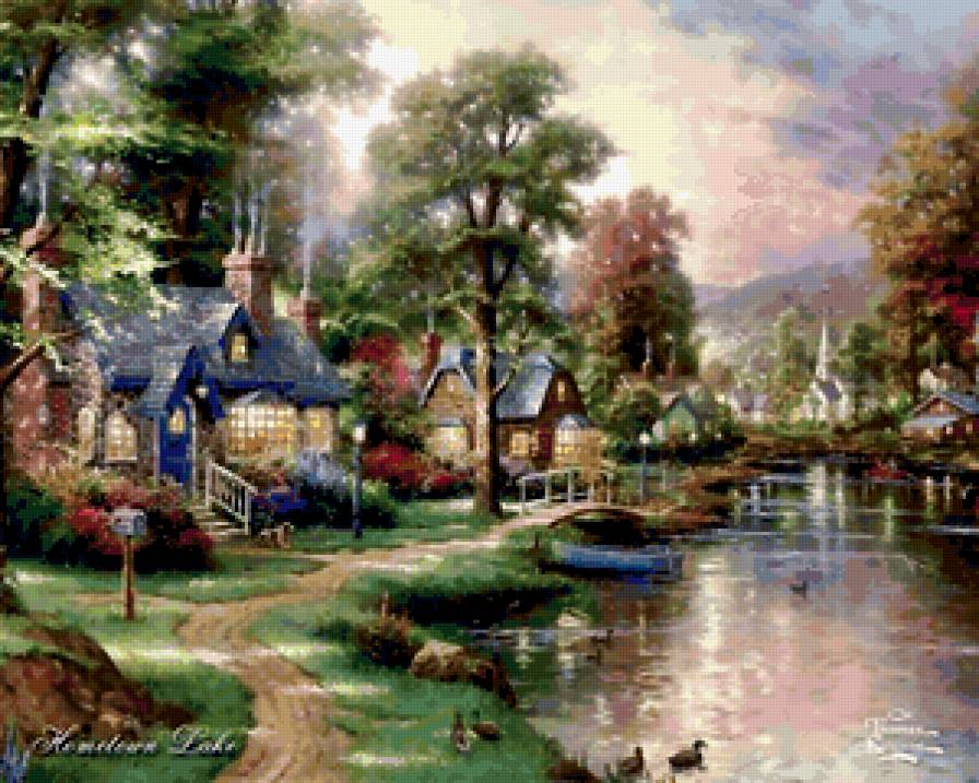 Праздник Света от Томаса Кинкейда (Thomas Kinkade) - природа - предпросмотр