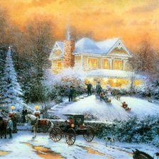 Схема вышивки «Праздник Света от Томаса Кинкейда (Thomas Kinkade)»