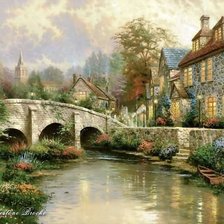 Схема вышивки «Праздник Света от Томаса Кинкейда (Thomas Kinkade)»