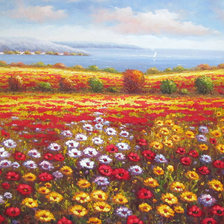 Схема вышивки «маковое поле»