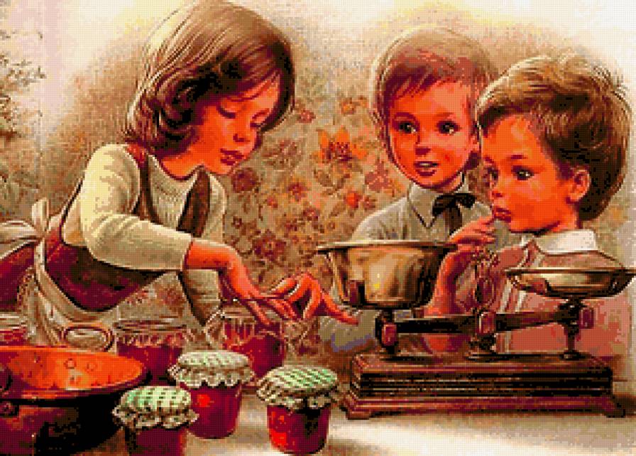 На кухне - дети - предпросмотр