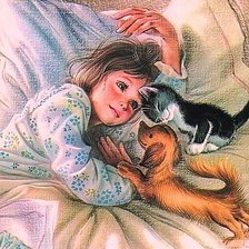 Схема вышивки «Девочка»