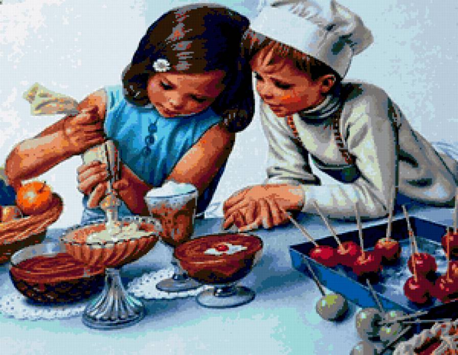 На кухне - дети - предпросмотр