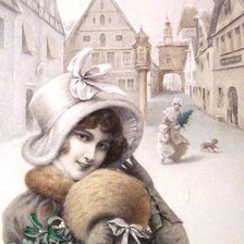 Схема вышивки «Ретро-портрет»