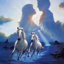 Схема вышивки «Кони любви»