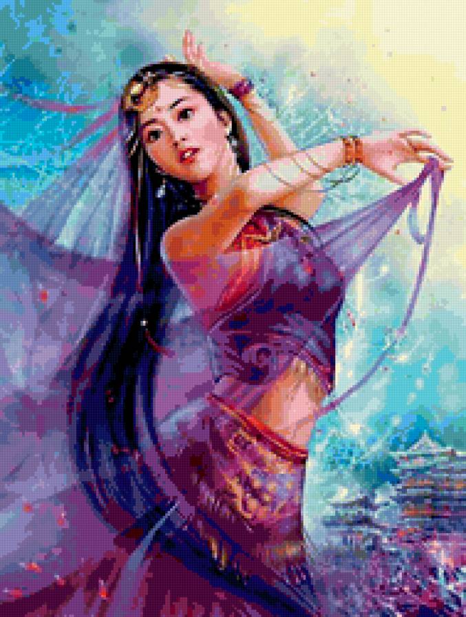 девушка - любовь, одиночество, девушка, красота, картина - предпросмотр