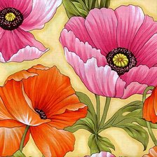 Схема вышивки «Подушка Маки»