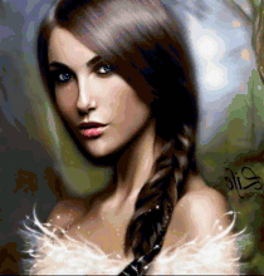 девушка - одиночество, любовь, девушка, красота, картина - предпросмотр