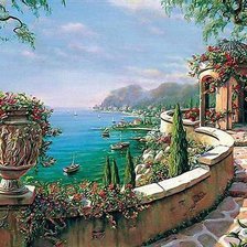 Схема вышивки «пейзаж»