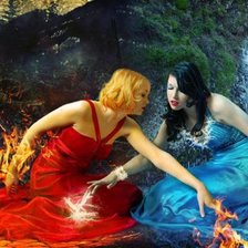 Схема вышивки «огонь и вода»