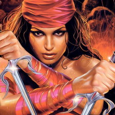 Схема вышивки «девушка»