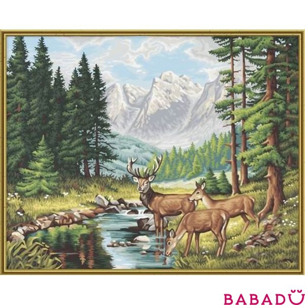 горный пейзаж - горы, животные - оригинал