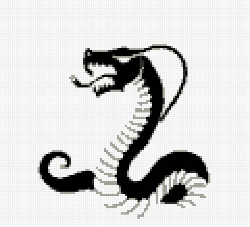 змея - монохром, змея, кобра - предпросмотр