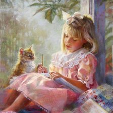 Схема вышивки «У окна»