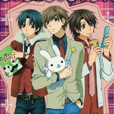 Схема вышивки «Киса, Онодера и Чихару»